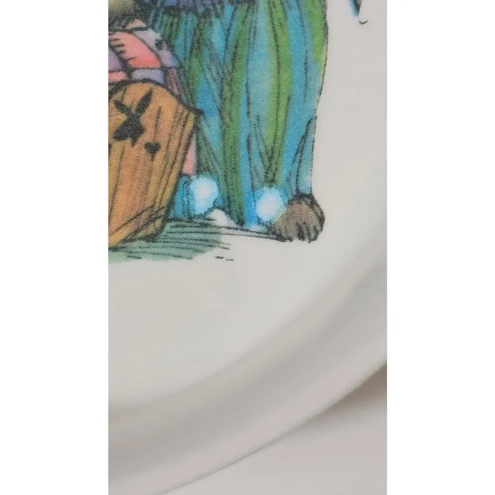 Vintage 1970s Silite Melamine Pet Rabbit Plate & Bowl Set